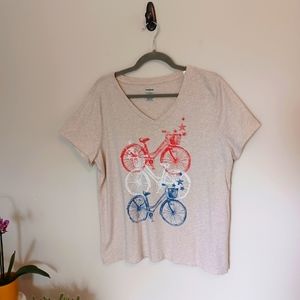 Patriotic Bicycle Graphic Tee
